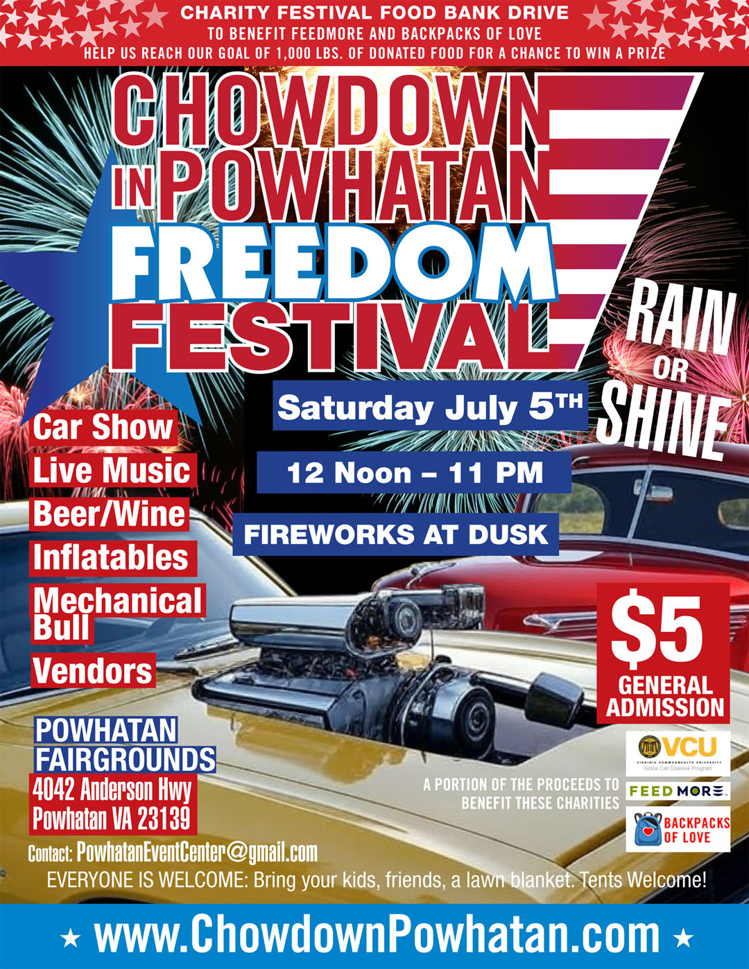 Chowdown Powhatan Freedom Festival and Food Drive